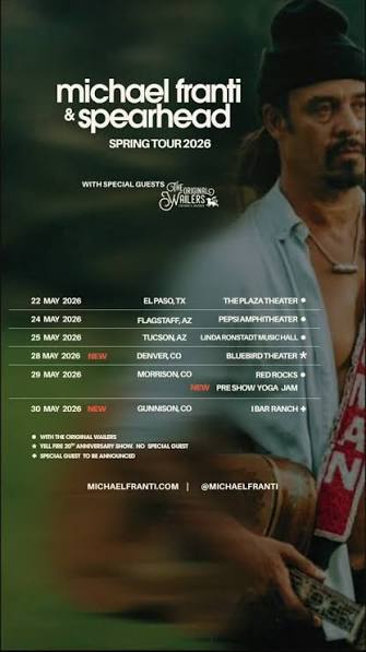 Michael Franti and Spearhead Spring Tour 2026